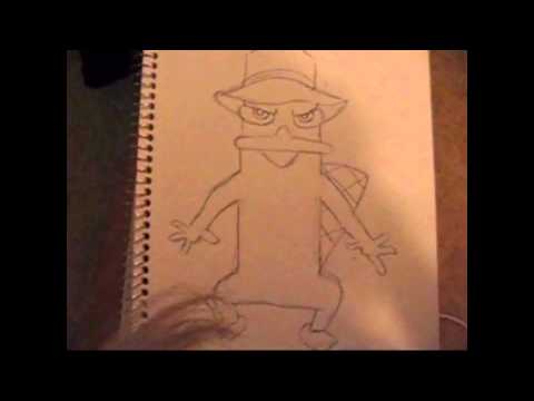 how to draw perry the platypus as agent p