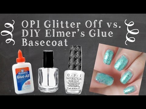 Glitter Polish Removal: OPI Glitter Off vs.DIY Elmer's Glue Basecoat!