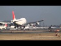 Go Around !! Heavy Crosswind Landing JAL B747 At NARITA (NRT) ゴーアラウンド