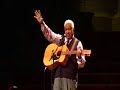 jimmy little performs louis armstrongs 'what a wonderful world' at world indigenous day celebrations, town hall, sydney. organised by babana aboriginal mens group.