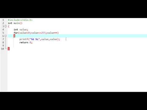 how to know the ascii value of a character in c