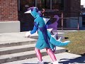 Unicornis Pterodactyl fighting a north american bumble bee