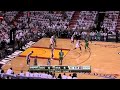 Rajon Rondo fouls hard LeBron James  on a turnover Fastbreak Celtics Heat Semi Finals