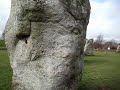 Avebury stone circle on a windy morning