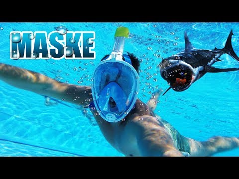 Unter Wasser atmen und reden möglich? Tauchermaske / Schnorchelmaske Review - Test [Deutsch/German]