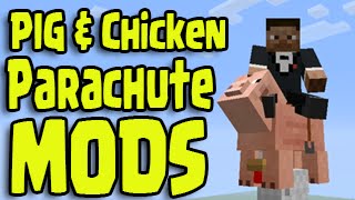 Minecraft Ps3 Ps4 Xbox Wii U Pig And Chicken Mod Gameplay Pigachutes Parachute Minecraftvideos Tv