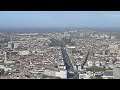 Filmpje gedraaid in oktober 2007, vanop de giek van een torenkraan die op de Financietoren stond. De cabine was op 194 m hoogte, giek nog 2 meter hoger. Google Maps toont nog het gebouw van voor de renovatie, incl. helicopterplatform en Y-vormige liftschacht. Kraan was in werking toen ik het filmpje maakte. Een ongelofelijke belevenis !!Film made in october 2007 as from the 