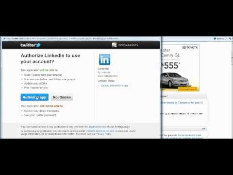 how to link twitter to linkedin