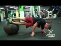 Plancha lateral con pelota suiza