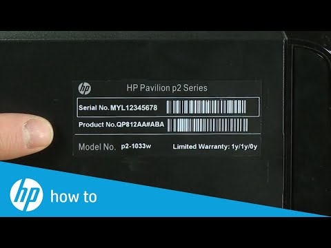how to locate hp model number