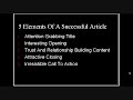 Article Marketing Strategy- Part 1