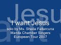 solo by ms. sheila fallarcuna, soprano, manila chamber singers (mcs) during its 2007 european concert tour, of this traditional spiritual hymn arranged by moses hogan.
