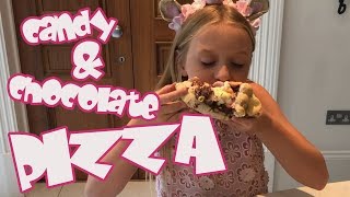 Making a Giant Pizza out of Candy Challenge