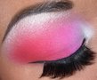 White, Hot Pink, and Red-Pink Bold eyeshadow combo Tutorial!!