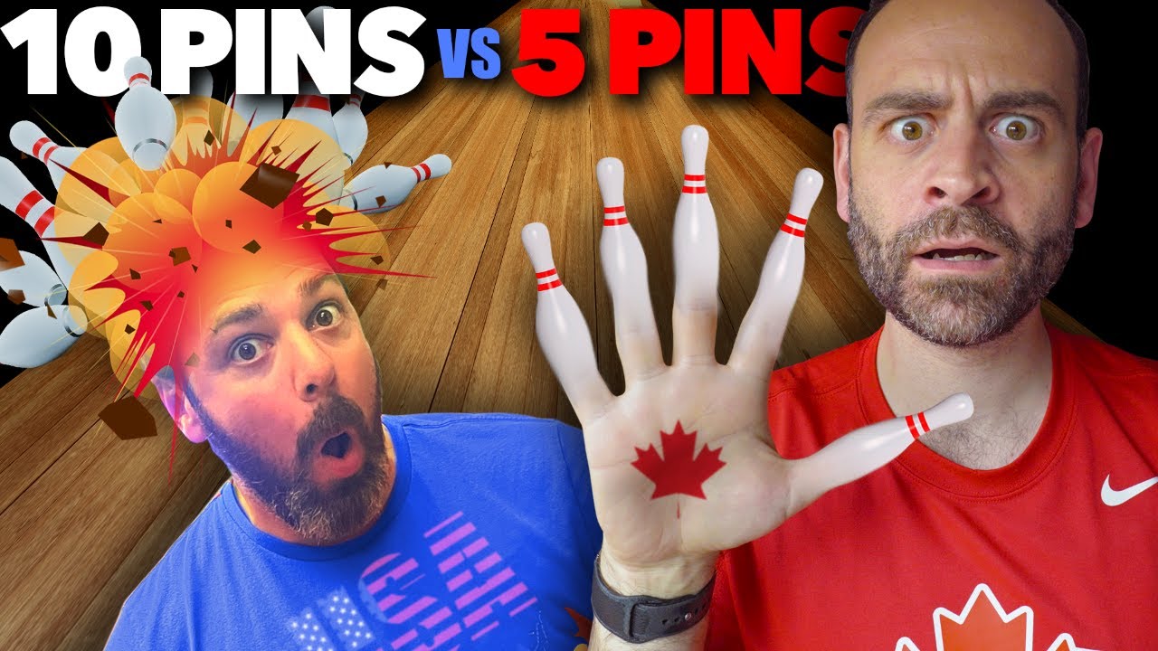 American Tries Canadian 5-PIN BOWLING...Is It Better?