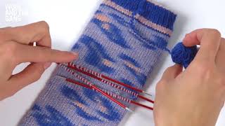 How to pick up your heel stitches and remove your waste yarn