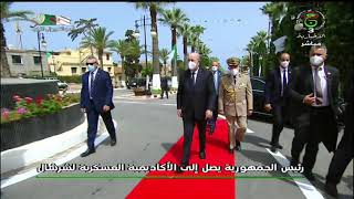 Sortie de promotion: Arrivée du président de la République Abdelmadjid #Tebboune à Cherchell