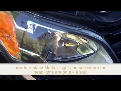 How to Change/replace bulb marker light in Kia Soul and see headlight