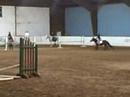 Lilia on Annabelle over cross-rails