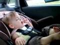 Elliot putting herself to sleep in the car