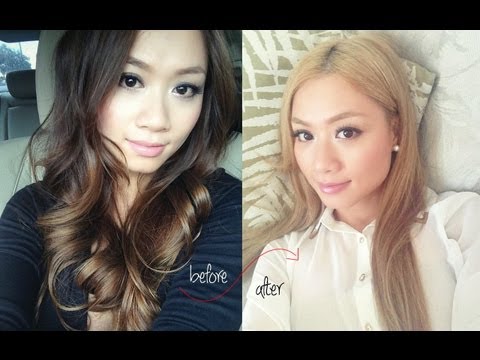 how to dye asian hair blonde
