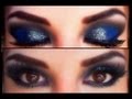 Azul profundo para noche / Glitter black and silver ...
