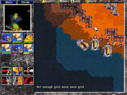 Warcraft 2: Tides of Darkness Full Walkthrough Human Mission 13: Assault on Blackrock Spire