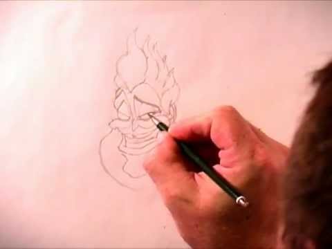 how to draw ursula the sea witch