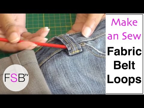 how to sew a belt loop by hand