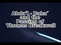 abdul bahá and the passing of thomas breakwell