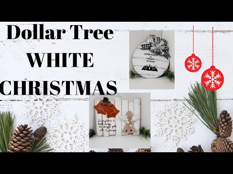 FARMHOUSE CHRISTMAS | WHITE CHRISTMAS COLLAB 2020 | DOLLAR TREE DIY'S