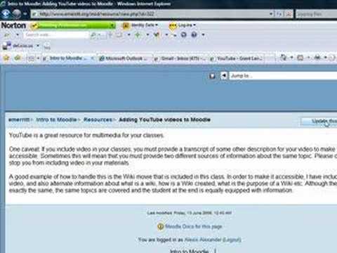 Adding YouTube videos | Access to Music | Moodle