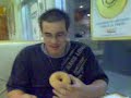 Hot to eat a doughnut