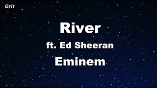 River ft. Ed Sheeran - Eminem Karaoke 【No Guide Melody】 Instrumental