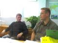 Helen, Mike and Brad in a meeting