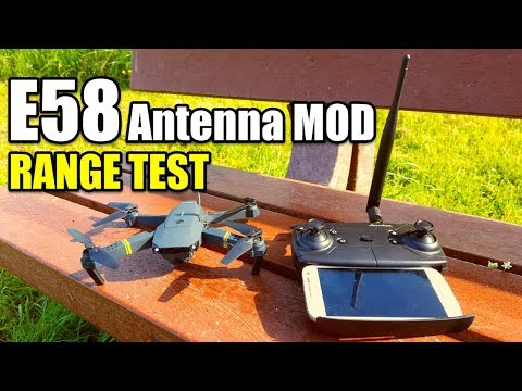 Eachine E58 Drone RANGE MOD TEST With Dipole Antenna Upgrade (Works For Any Rc Quadcopter)