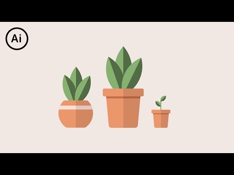 Flat Design Potted Plants | Illustrator CC Tutorial