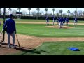 2010-03-05 | Cubs Spring Training 2010, Coach Greg Maddux ~> Retired future HOFer Gregg Maddux heplping out with coaching the pitchers. Actually, he's not doing much but watching. (<span>0:)