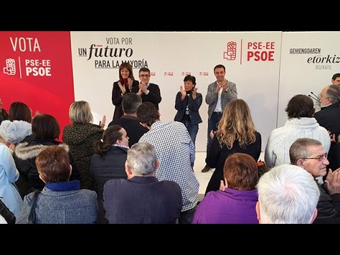 Idoia Mendia, Patxi Lpez eta Mikel Torres Portugaleten [2015.12.13]