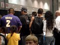 Lakers Fan Jam. Lamar Odom coming out of curtain!