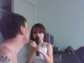 bibs freestyles a song into the wireless mic