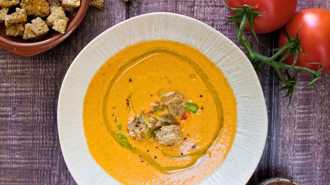 Spanish Gazpacho Andaluz | VEGAN Chilled Soup Recipe