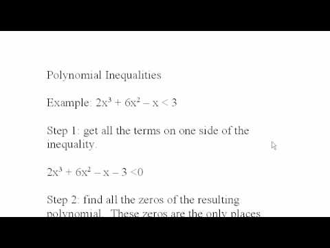 Polynomial Inequalities