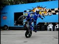 Croatian SM freestyle champion and his beautiful lady assistant Matea. Stunts on Yamaha XT600e. Power Up... (Samo gas...)