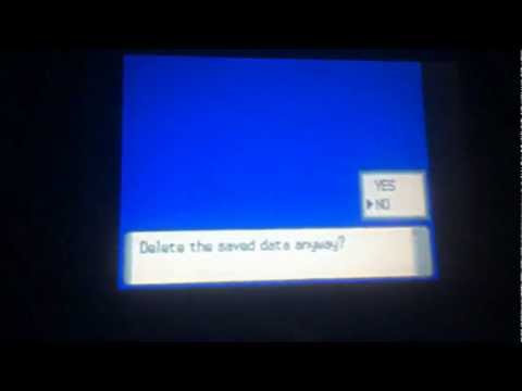how to delete a pokemon game on ds