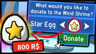 Donating Star Egg Most Expensive Egg In Bee Swarm Roblox Bee