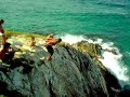 Acantilado playa parguito en Margarita Venezuela, lanzandonos del acantilado!