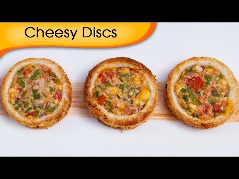 Cheesy Discs | Easy To Make Baked Bread Appetizer By Ruchi Bharani