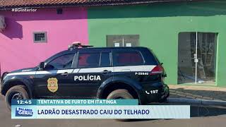 Tentativa de furto em Itatinga: Ladrão desastrado caiu do telhado