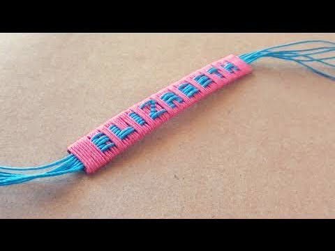 Como hacer pulsera con nombre [facil] // pulsera de hilo